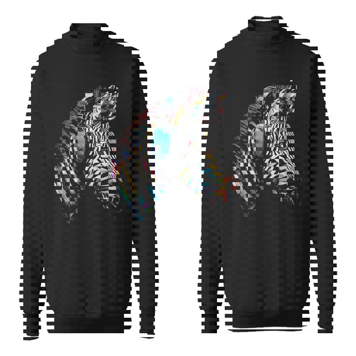 Zebra Casque D'art Musique Animal Motif Zèbre Sweater e