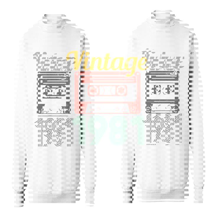 40 Compleanno 40 Anni Regalointage 1981 Maglia A Manica Felpa