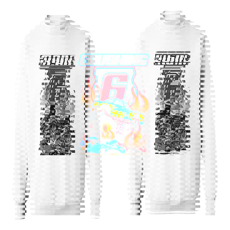 Bambino Monster Trucks Camicia Per 6° Compleanno Motivo Crushing 6 Anni Felpa