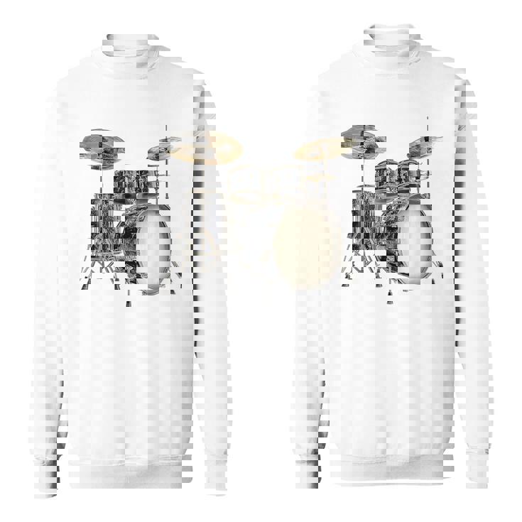 Batterie Instrument De Musique Motif Illustration Batterie Sweater e