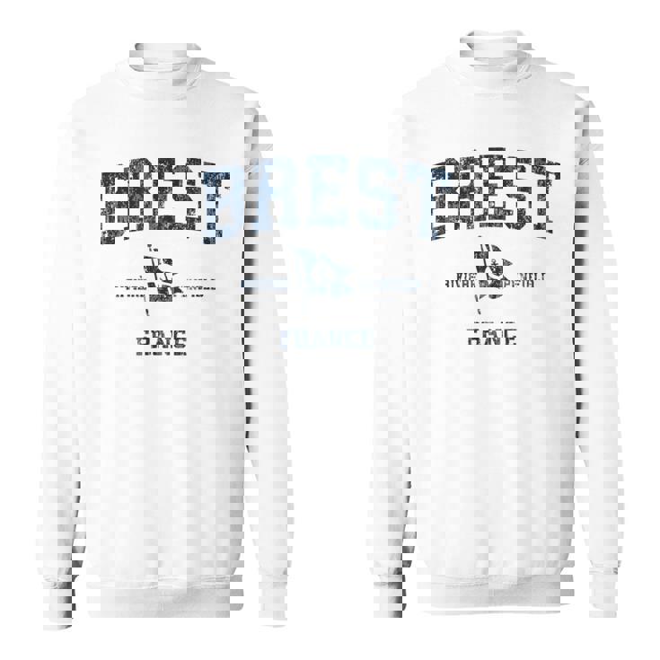 Brest France Drapeau Ancre Marine Sportintage Sweater e