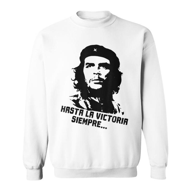 Che Guevara Cuban Revolution Hasta Laictoria Siempre Red Sweatshirt