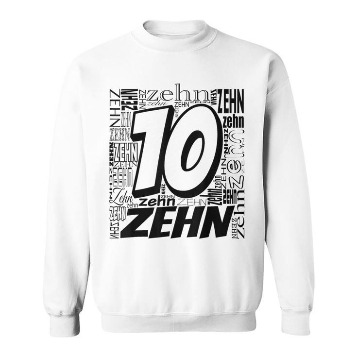 Children's Birthday Ich Bin 10 Zahlwort Zehn Sweatshirt