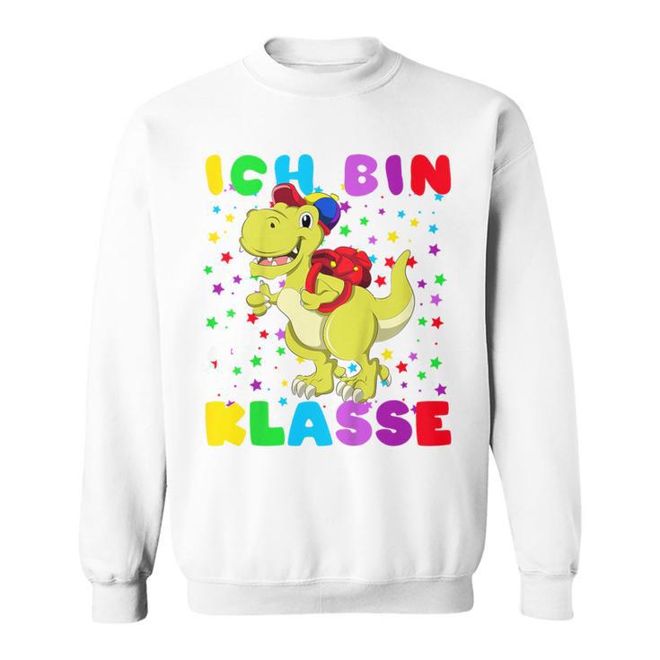 Children's Ich Bin 1 Class Dino Mit Schulsack Sweatshirt