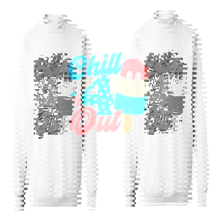 Chill The Fourth Out Popsicle 4Th Of July Boys Men Sweatshirt