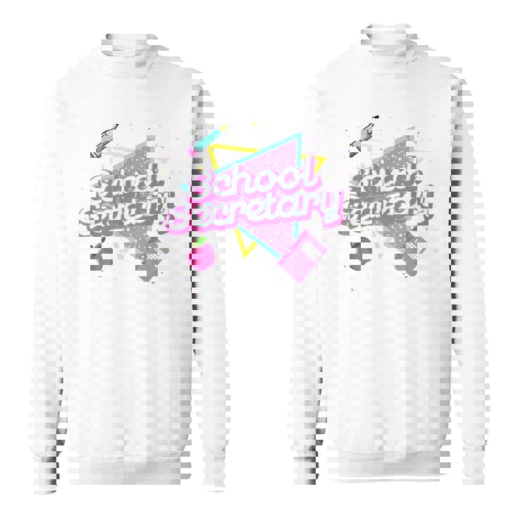 Cute School Secretary 80'S 90'S Back To School Sweatshirt