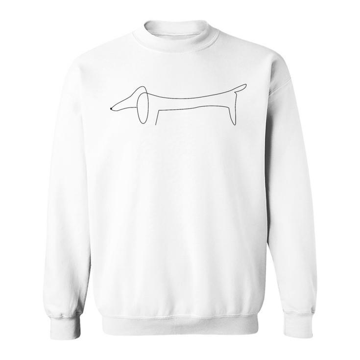 Dachshund Single Line With Dog Owner Sweatshirt