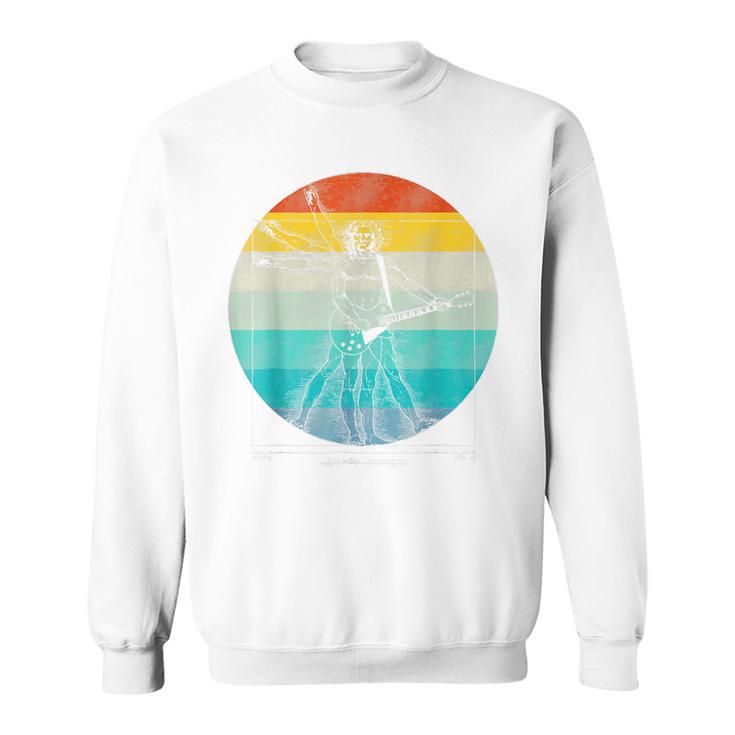 Sweatshirt Homme Avec Motif Guitare électrique Vitruvien - Design Humoristique, Cadeau Musicien