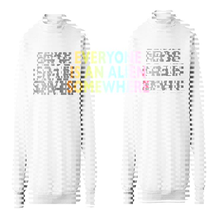 Everyone Is An Alien Somewhere Maglia Con Maniche Raglan Felpa