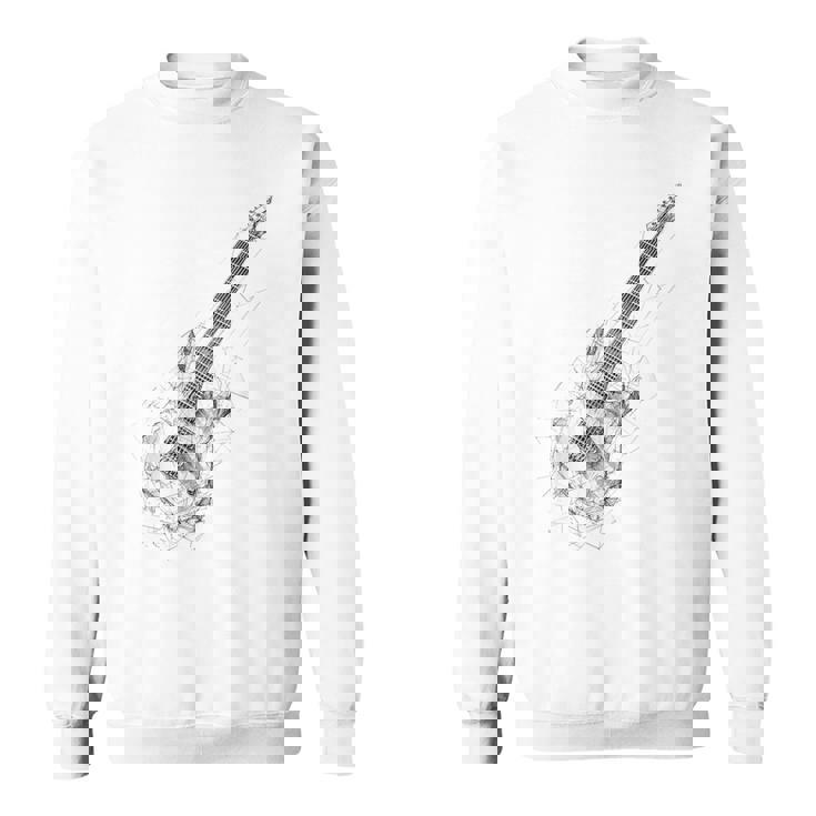 Guitarra Música Instrumento Motivo Ilustración Guitarra Camisa de entrenamiento
