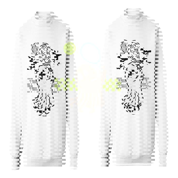 Halloween Ghost Tennis Player Retro Spooky Season Sweatshirt