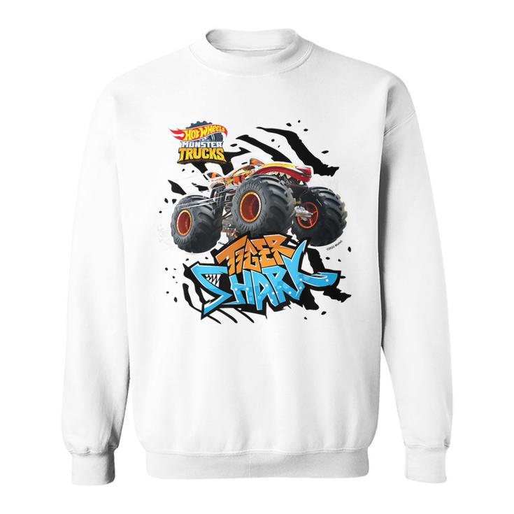 Hot Wheels Tiger Shark Orange Blue Sweatshirt