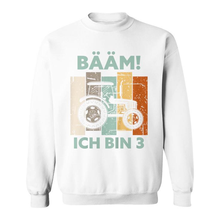 Kinder Bääm Ich Bin 3 Drei Jahre Junge 3Rd Birthday Tractor Sweatshirt