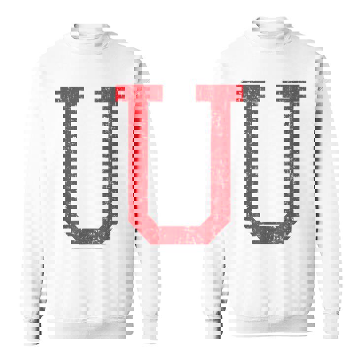 Letter U Uppercase Alphabet Initial Classic School College Felpa