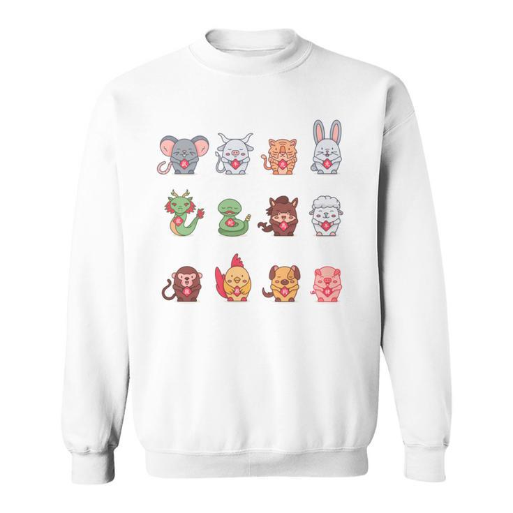 Lindos Signos Del Zodiaco Chino Manga Larga Camisa de entrenamiento