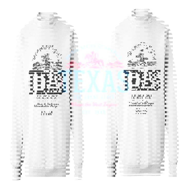 Look-Vintage Style Rétro États-Unis Texas Sweater e