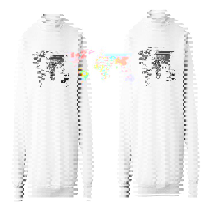 Camiseta Con Mapa Del Mundo Y 180 Banderas Unisex Diseño