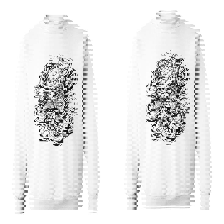 Máscara Japonesa Oni Mitología Japón Tatuaje Arte Dibujo Camisa de entrenamiento
