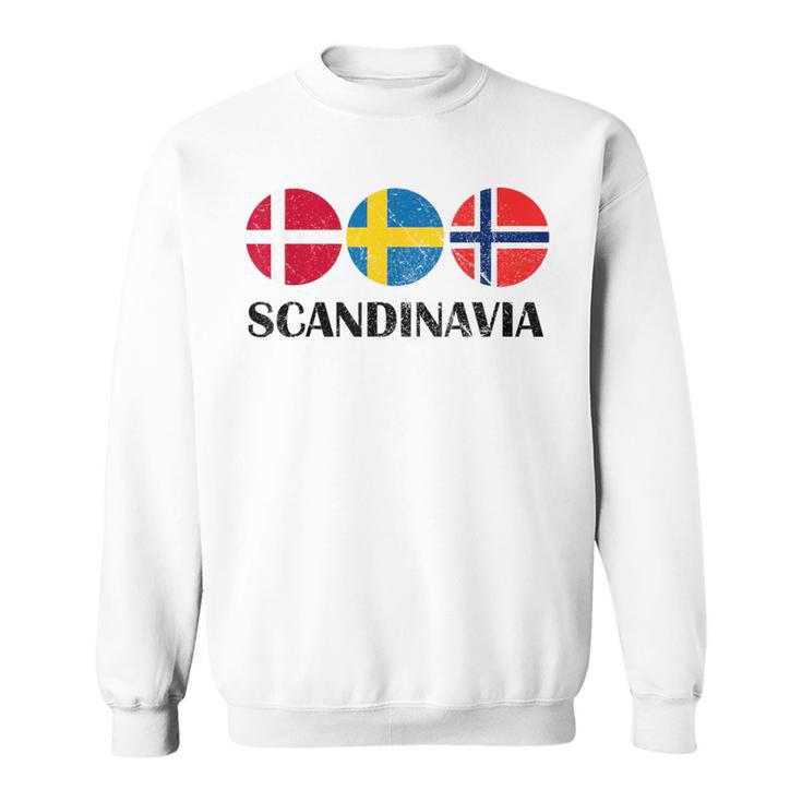 Norway Sweden Denmark Flags Scandinavian Flags Scandinavia Sweatshirt