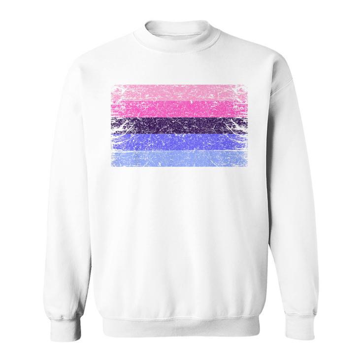 Omnisexual Pride Bi Flag -Intage Lgbtq Omnisexual Sweatshirt