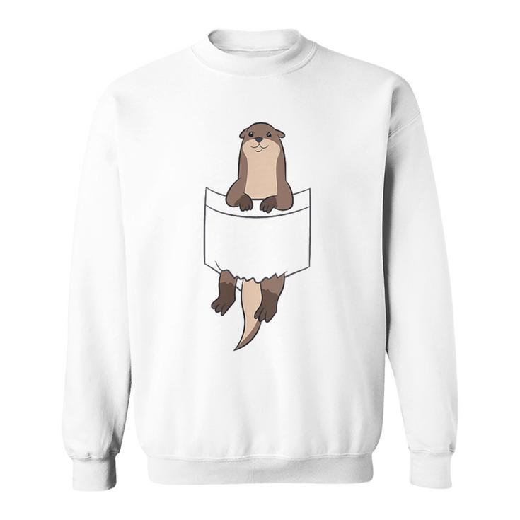 With Otter In Der Tasche Seeotter Liebe Otter Gray Sweatshirt