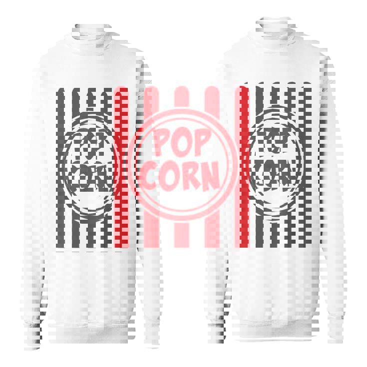Popcorn Costume Di Carnevale Divertente A Righe Rosse E Bianche Felpa