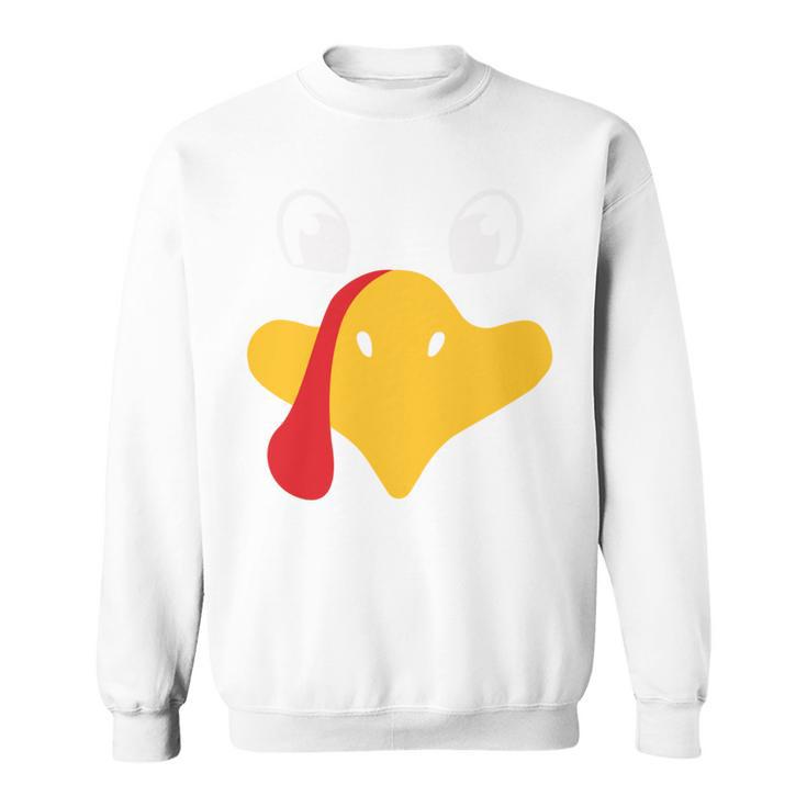 Silly Turkey Face Family Thanksgiving Dinner Sweatshirt
