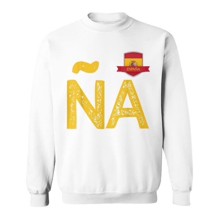 Spain España People Flag Letter N And A Spain España Red Sweatshirt