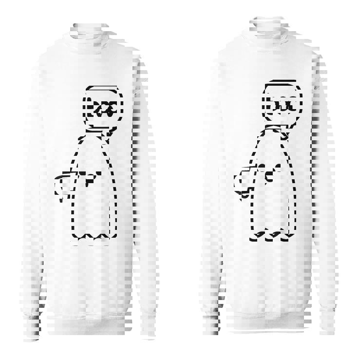 Thumbs Down Ghost Screaming Boo Disapproval Ghost Halloween Sweatshirt