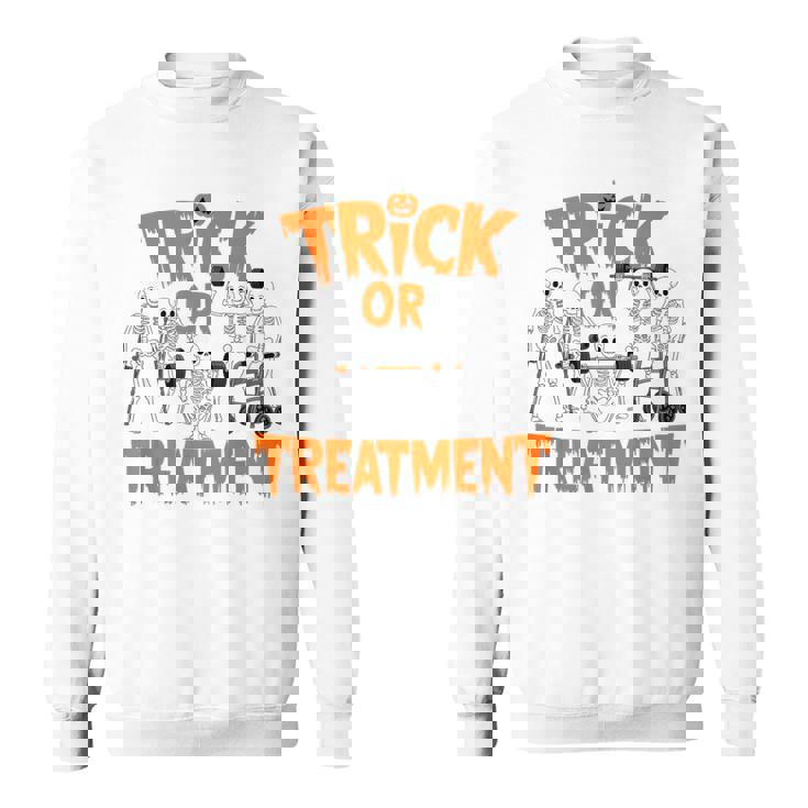Trick Or Treatment Pt Physical Therapy Therapist Halloween Sweatshirt