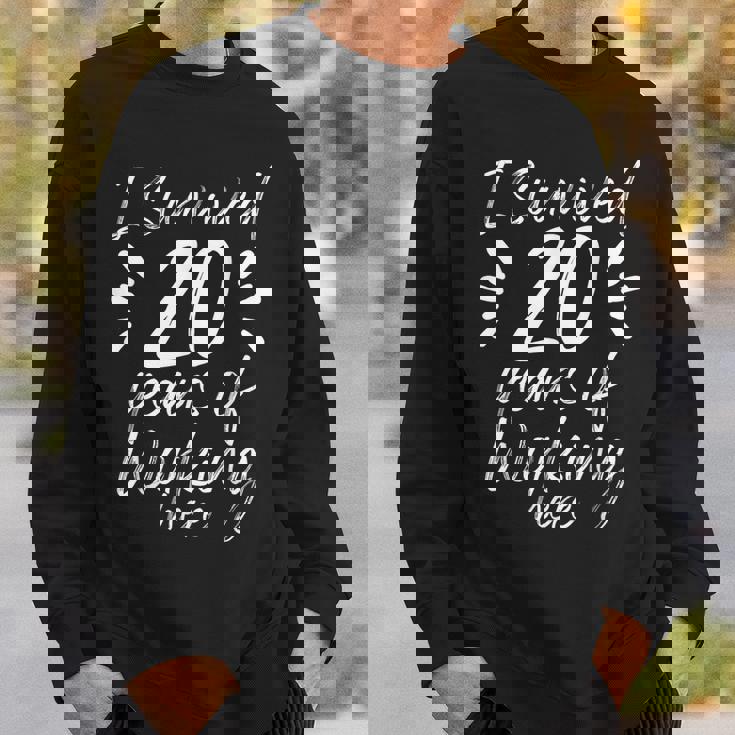 20 Years Work Anniversary Survived Employee Colleague Sweatshirt Gifts for Him