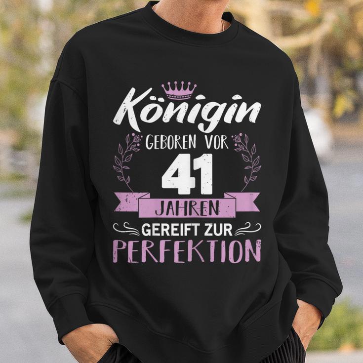 41 Geburtstag Frau Königin 41 Jahre Geburtstagsgeschenk Sweatshirt Geschenke für Ihn