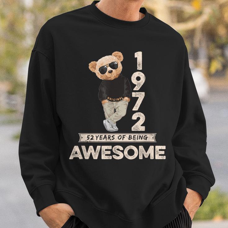 52 Geburtstag Herren Damen 1972 Original Awesome Teddybär Sweatshirt Geschenke für Ihn