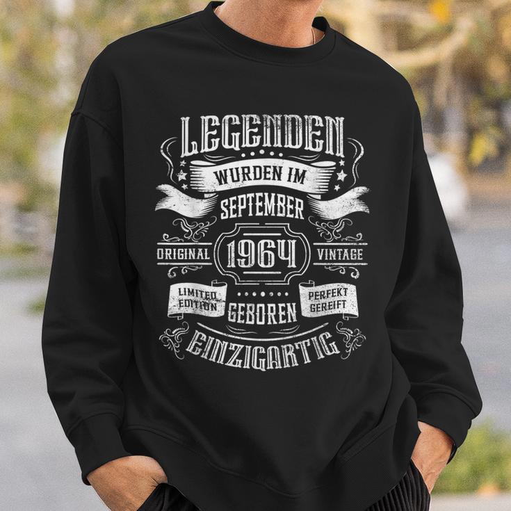 60 Geburtstag Legenden Wurden Im September 1964 Geboren Sweatshirt Geschenke für Ihn