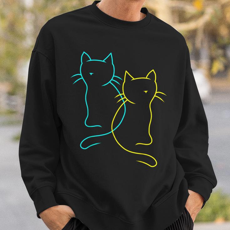 80S 90S Cats Retro Kittenintage Cat Children's Sweatshirt Geschenke für Ihn