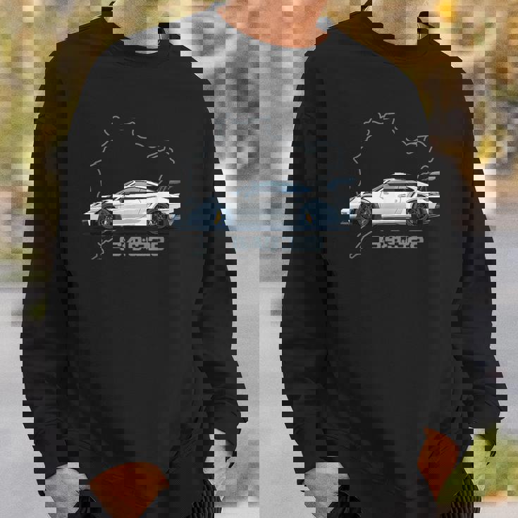 992 Gt3 Rs Silueta Clásico Coche Retrointage 911 Gt3 Rs Camisa de entrenamiento Regalos para él