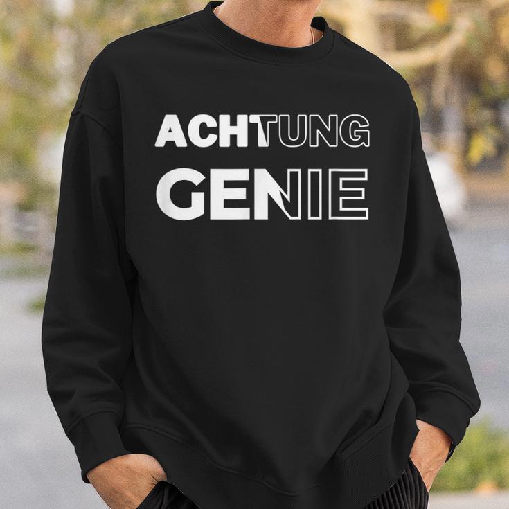 Achtung Genie Sweatshirt Geschenke für Ihn