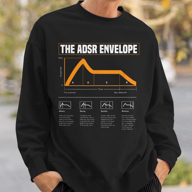 Adsr Modular Lebenswellenform Synth Nerd Synthesizer Sweatshirt Geschenke für Ihn