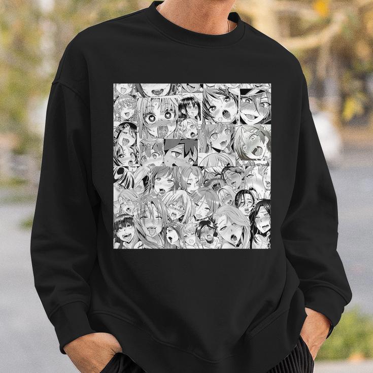 Ahegao Otaku Anime Dripping Drooling Anime Weeb Love Sweatshirt Geschenke für Ihn