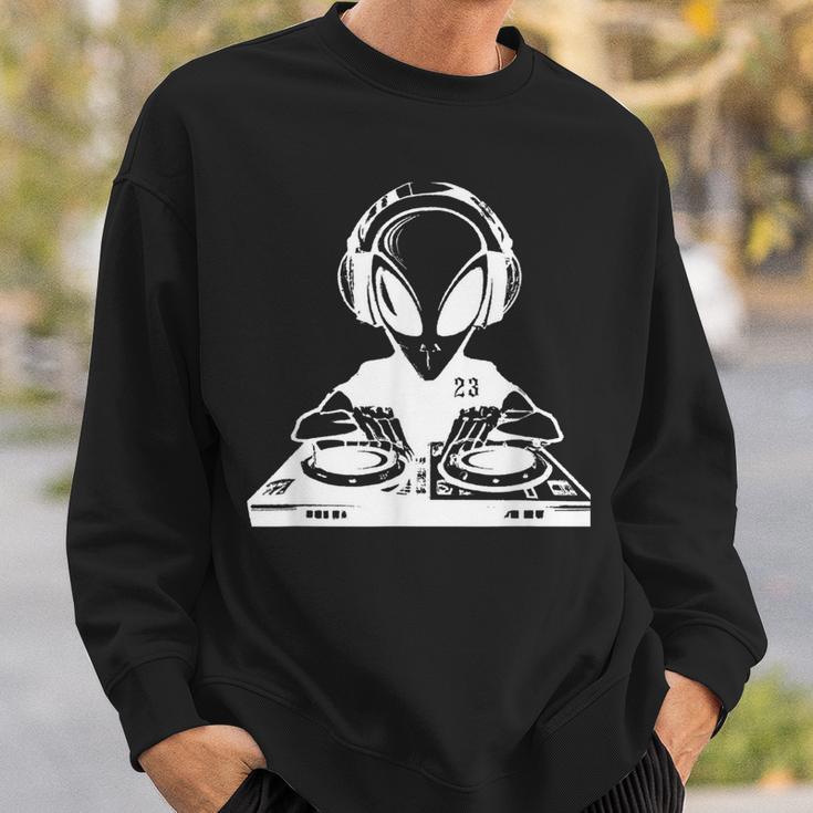 Alien Dj Tekno Electronic Music Free Party Festival S Sweatshirt Geschenke für Ihn