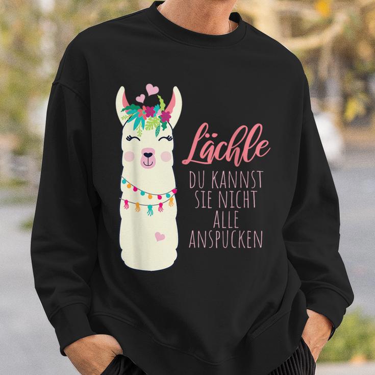 Alpaca Lächle Du Kannst Sie Nicht Alle Anspcken S Sweatshirt Geschenke für Ihn