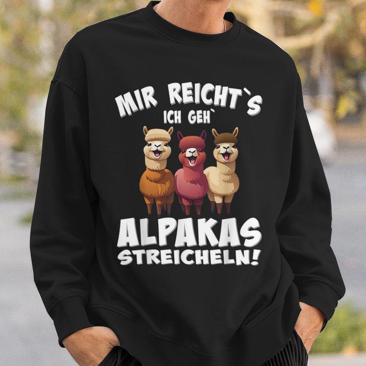 Alpaca And Lamas Mir Reichts Ich Geh Alpacas Streicheln Sweatshirt Geschenke für Ihn