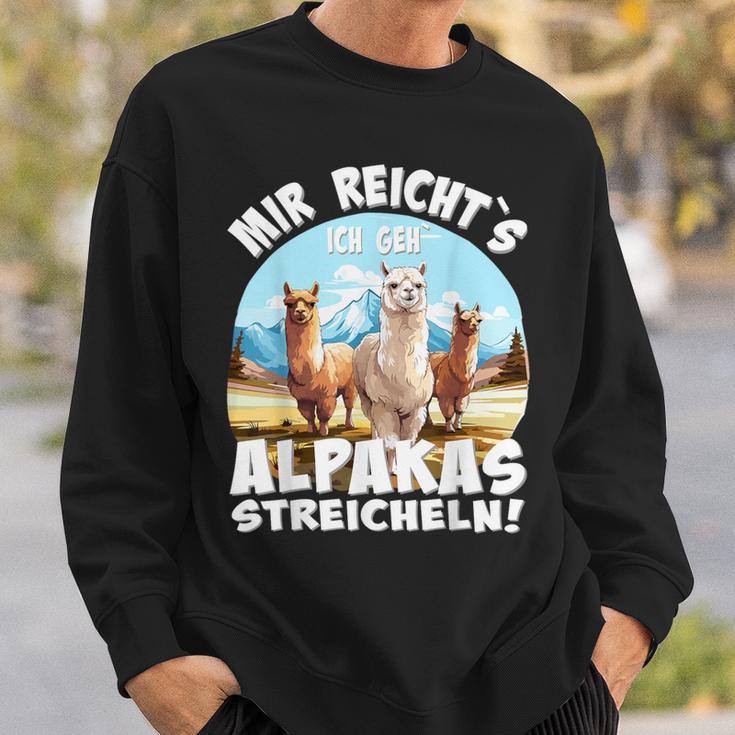 Alpaca And Lamas Mir Reichts Ich Geh Alpakas Streicheln Sweatshirt Geschenke für Ihn