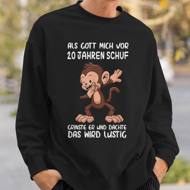 Als Gott Mich 20 Jahren Schuf Monkey Birthday Sweatshirt Geschenke für Ihn