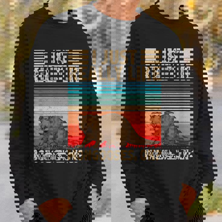 Amante Delle Manguste Retròintage Mi Piacciono Davvero Le Manguste Ok Felpa Regalos para él