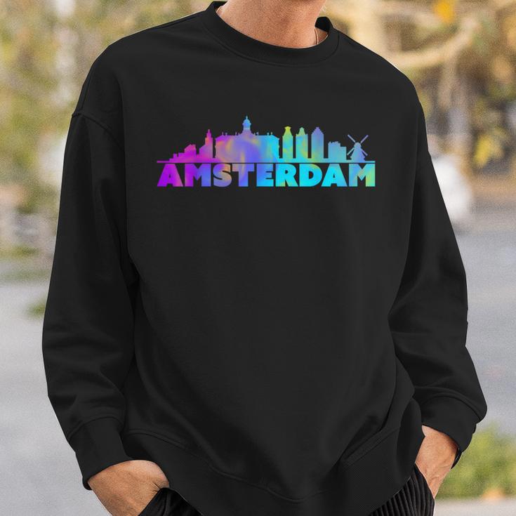 Amsterdam Skyline Netherlands Souvenir Sweatshirt Geschenke für Ihn