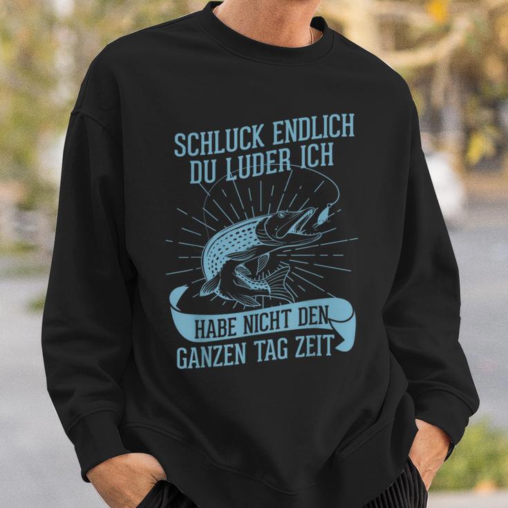 Angler Fishing Pike Du Luder Sweatshirt Geschenke für Ihn