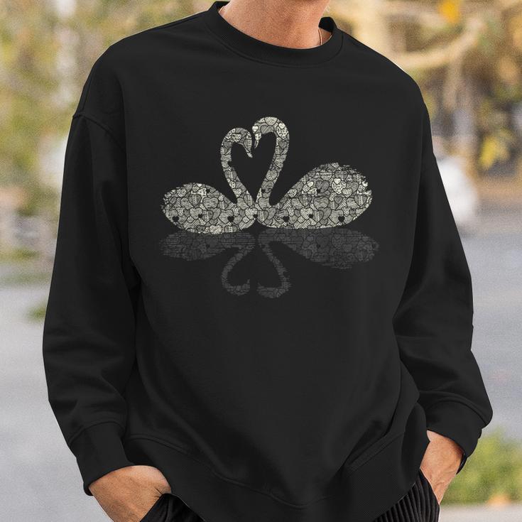 Animal Lovers Water Bird intage Swan Sweatshirt Geschenke für Ihn