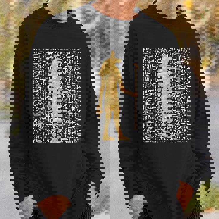 Anubis Camicia Antica Egiziana Geroglifici Dio Felpa Regalos para él