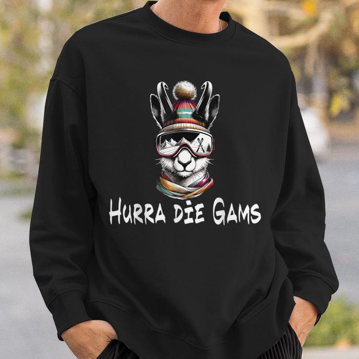 Apres Ski Hurra Die Gams Winter Ski Holiday Hüttengaudi Ski Sweatshirt Geschenke für Ihn